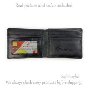 Black 100% Leather wallet For Man Money Bag