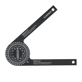 GMTOP 7-inch Miter Saws Protractor Rust Proof Aluminum Alloy Accurate Reading Scales Inside & Outside Miter Angle Finder for Carpenters Plumbers and All Building Trades