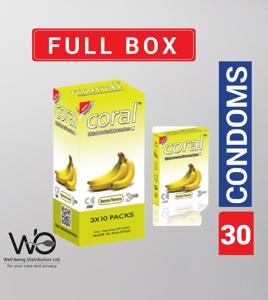 Coral - Banana Flavor Extra Performance Condom - Full Box - 3x10=30pcs