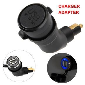 3.3A Adjustable Dual USB Motorcycle Charger Socket Adapter Waterproof For-BMW F800GS R1250GS R1200GS F800GS F700GS F650