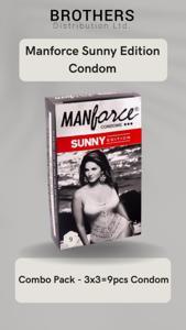 Manforce Condom - Sunny Edition Dotted Condoms - Combo Pack - 3x3=9pcs