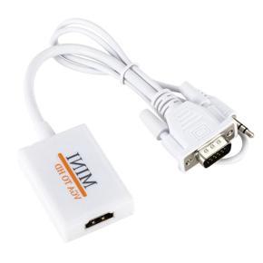 BRADOO VGA Male to HDMI Output 1080P HD+Audio TV AV HDTV Video Cable Converter Adapter 1080P HD