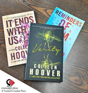 Colleen Hoover 3 Books Collection Set (Verity , Reminders Of Him It , Ends with Us) Paperback