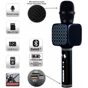 Wireless Bluetooth Microphone Speaker Karaoke YS-69 - Black/ gold