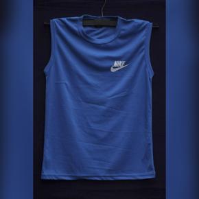 Blue Sleeveless T-Shirt for Men(Megi Hata) imported by BUYFAST