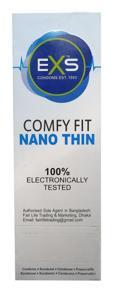 EXS Comfy Fit Nano Thin Condoms (3’s X 10); Total 30 pieces Condom (1 Full Box) UK Originated Brand