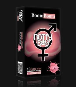 NottyBoy BoomBoom Bubble Gum Flavored Extra Thin Condom - 10pcs Pack