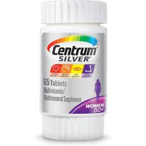 Centrum Silver Women's Multivitamin for Women 50 Plus, Multivitamin/Multimineral Supplement with Vitamin D3, B Vitamins, Calcium and Antioxidants, Gluten Free, Non-GMO Ingredients-65 Counts
