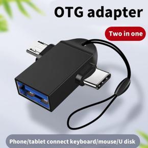 CASIFY OTG07 2 in 1 OTG Type C Otg Micro USB 3.0 Micro Otg USB C Adapter Type C to USB 3.0 Adapter Type-C Adapter OTG Cable