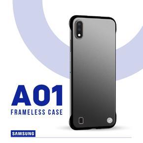 Samsung Galaxy A01 / Galaxy M01 - Translucent (Frameless) Ultra-Thin Anti Fall Hard Case Clear Matte Back Cover without Ring