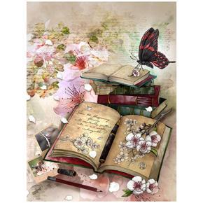 Full Drill Diamond Painting Book Kits Wall Art Butterfly Embroidery Flowers Cross Stitch Diamond Art