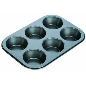 6 Cup Muffin & Cupcake Pan , Nonstick Brownie Pan, Heavy Duty Carbon Steel Bake for Oven Baking -Gray-8