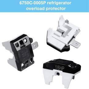 XHHDQES 2X QP2-4.7 PTC Starter Relay 1 Pin Refrigerator Starter Relay and 6750C-0005P Refrigerator Overload Protector