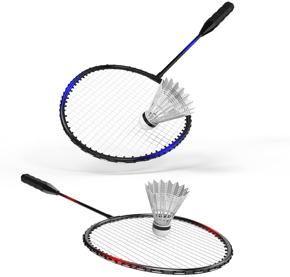 2 Badminton Rackets For adults with 2 nylon speed Shuttles - Japanese