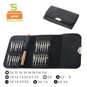 25 in 1 Mobile Phone Repair Tool Kit With Leather Case Multifunctional Torx Opening Repair Tool Precision For Phones Kit Mobile Cell Phone Hand Tools Mini In Tablets Computers