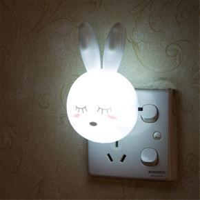 Leno Cartoon Rabbit LED Night Light  Switch Wall Night Lamp  Gifts For Kid/Baby/Children Bedroom Bedside Lamp