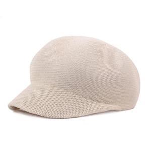 Women Cotton Solid Mesh Hollow Octagonal Cap Casual Summer Forward Visor Beret Hat - White {m (56-58cm)}