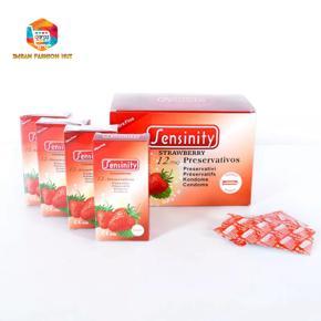 12 Pcs/ Strawberry Fruit Flavor Ultra Thin Condoms Intimate Condone Products Natural Rubber Latex Sleeve long-lasting For Men - Imran Fashion Hut