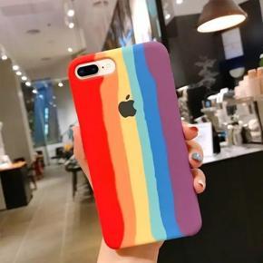 Iphone 7 plus/iPhone 8 plus Rainbow silicon case back cover