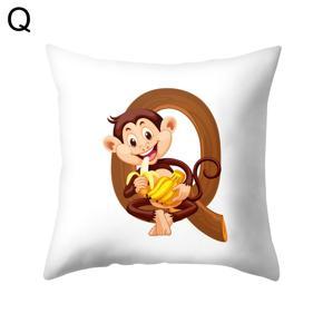 Monkey English Letter Pillow Case Cushion Cover Sofa Bed Car Cafe Office Decor