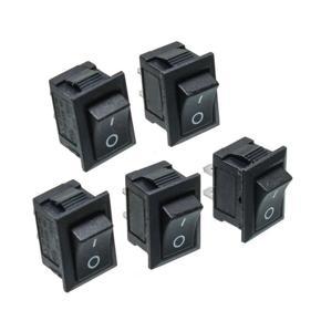 5Pcs- 6A BLACK Color MICRO Rocker Switch 3 Pin 6A 250V 2 Positions SPDT ON OFF Boat Rocker Switches Power Rocker Switches Electronic Projects