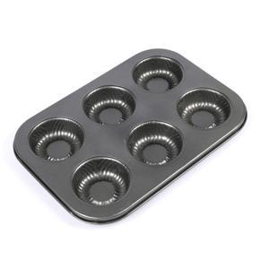 6 Cups Carbon steel Mini Muffin Bun Pan non-stick Cupcake Baking Bakeware Mould Tray Cake mold