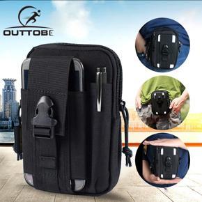 Outtobe Man Handbags Mini Messenger Bag Tactical Men Shoulder Bag Simple Small Crossbody Cell Phone Waist Pack Casual Flap Shoulder Bag