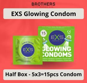 EXS Condom - Glow In The Dark Condom - Half Box - 3x5=15pcs (Made in UK)