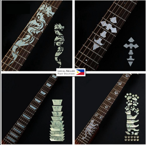 Guitar Fingerboard Sticker Shell Inlaid Fingerboard Applique Carved Sticker Decorative Guard Board Sticker