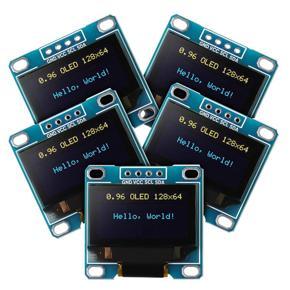 5 Pcs 0.96 Inch OLED Module 12864 128X64 Yellow Blue SSD1306 Driver I2C IIC Serial -Luminous Display Board
