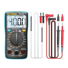 Large Screen Non-contact Digital Multimeter with Backlight 4000 Counts Electrical Meter Tester Temperature Auto Ranging AC/DC Voltage Meter Ammeter Current Resistance Meter Voltmeter