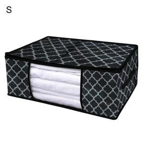 Storage Bag Foldable Dustproof Non-Woven Fabric Moisture-proof Clothes Quilt Zipper Storage Box for Bedroom