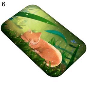 Lovely Cat Printed Anti-slip Doormat Living Room Bathroom Floor Mat Home Decor