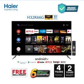 Haier 32" Android 11 HD Smart LED TV (H32K66G) with Free Bongo Subscription
