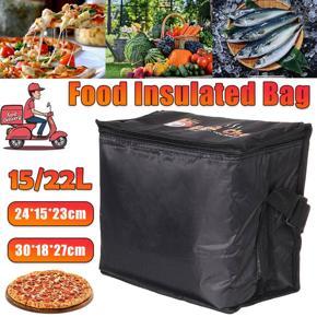 15/22L Waterproof Delivery Bag Pizza Food Insulated Storage Takeaway Restaurant