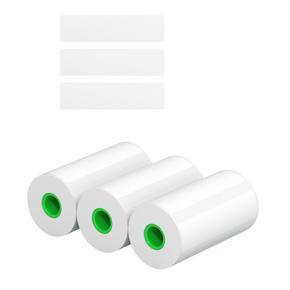 origi-nal PeriPage 3 Rolls Label Thermal Paper Sticker Self-Adhesive Printable Paper Roll Label Paper Clear Printing Waterproof Oil-proof Anti-friction for PeriPage A6/A9/A9s/A9 Pro/A9 Max/A9s Max Por
