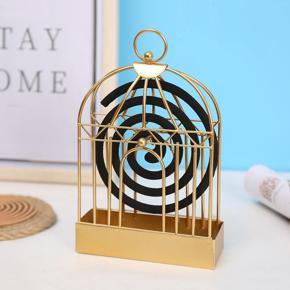 Frame Safe Metal Round Rack Plate Portable Spiral with Cover Mosquito Coil Holder Tray Incense Insect Repellent