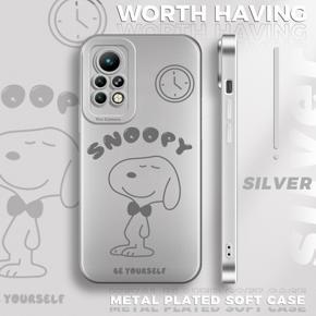 Hontinga for Infinix Note 11 Pro/Note 11S Back Cover Frosted Plating Lovely Cartoon Covers Thin Soft Silicone Mobile Phone Case