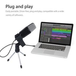 Desktop Tripod Microphone Profession For PC Phone YouTube Skype Games Desktop