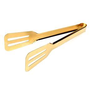 Kitchen Tong/Food Clip - 1 Piece Golden Color