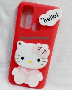 VIVO Y30 / VIVO Y50 - Hello Kitty Soft Silicone Rubber 3D Cartoon Personality Cosmetic Middle Mirror Cute Flexible Case Cover