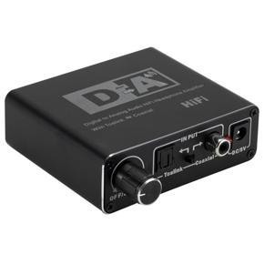 Digital To Analog Fiber Converter Coaxial To 5.1 Channel Audio Decoder - Black