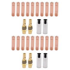 ARELENE 28Pcs 15AK Welding Torch Consumables 0.9mm MIG Torch Gas Nozzle Tip Holder of 15AK MIG MAG Welding Torch