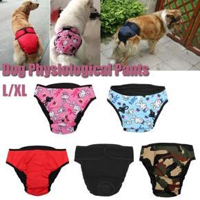 Dog Pet Supplies Physiological Pants Cotton Tighten Strap Sanitary Pet Diapers Underwear Camoufiage Size L - Camouflage L
