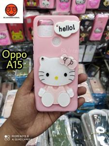 FOR Oppo A15 Lady's Styles Hello Kitty Mirror Case back cover