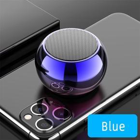 DASI Outdoor Portable Wireless Bluetooth Speaker Round Electroplated Aluminum Super Bass Soundbox Mini TWS Subwoofer Speaker