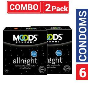 Moods - All Night Condom - Combo Pack - 2 Packs - 3x2=6pcs