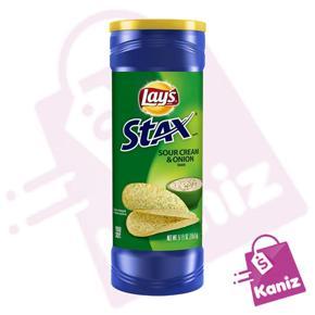 LAYS STAX SOUR CREAM & ONION FLAVOR CHIPS 155.9 GM