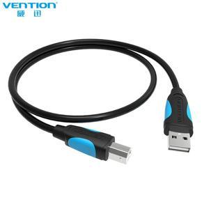 VENTION A16 Male To Male USB 2.0 Square Port Sync Data Printer Data Cable - Black 1.5m