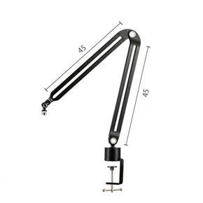 Scissor Arm Microphone Stand-1 x Microphone Scissor Arm
1 x Table Mounting Clamp-Black